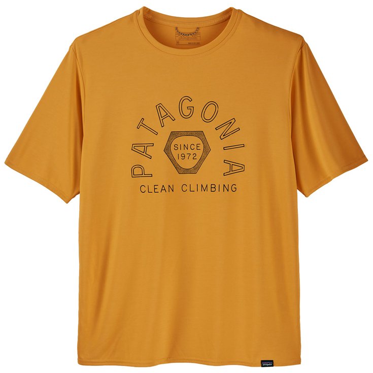 Patagonia Tee-shirt M's Cap Cool Daily Graphic Clean Climb Hex : Saffron X-Dye Présentation