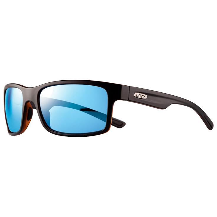 Revo Lunettes de soleil Crawler Matte Black Tortoise Serilium Blue Water Photochromic Polarized Présentation