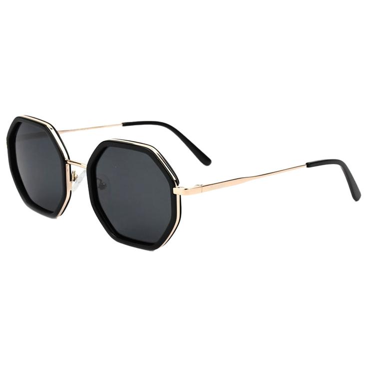 Binocle Eyewear Lunettes de soleil Lisboa Shiny Gold Black Grey Polarized Présentation