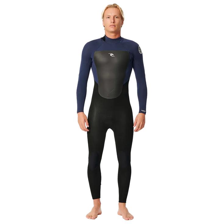 Rip Curl Combinaison Intégrale Omega 4/3mm Gb Back Zip Steamer Slate Présentation