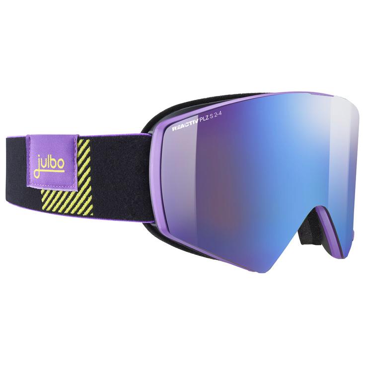 Julbo Masque de Ski Razor Edge Violet Noir Reactiv 2-4 Polarized Présentation