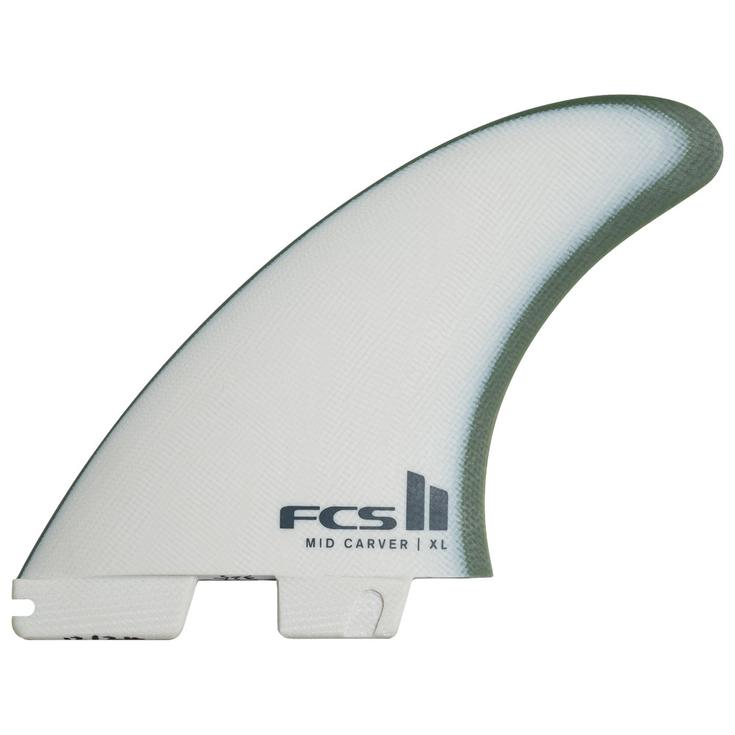 Fcs Ailerons Surf II Mid Carver Performance Glass Natural Alpine Présentation
