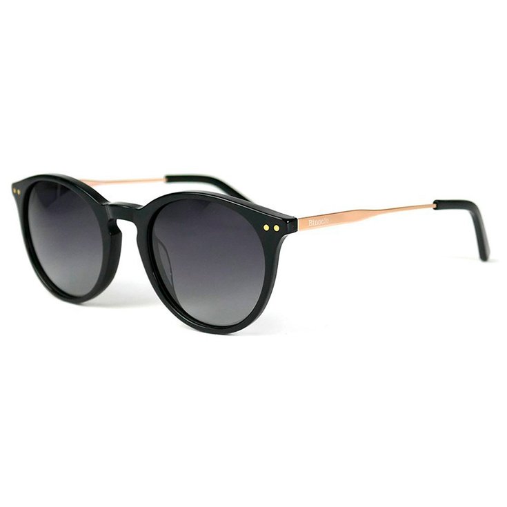 Binocle Eyewear Lunettes de soleil California Metal Gold Black Grey Polarized Présentation