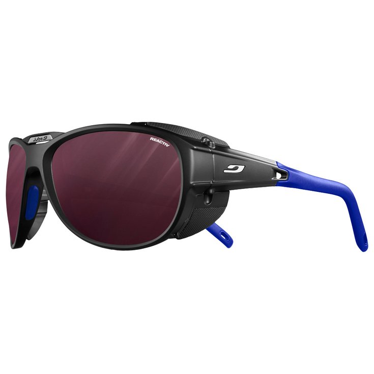 Julbo Lunettes de soleil Explorer 2.0 Translucide Noir Bleu Reactiv 0-4 High Contrast Présentation