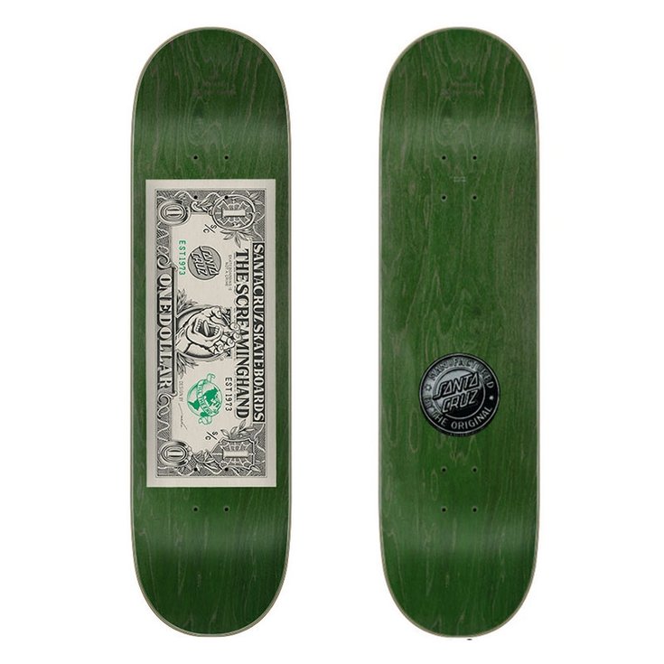 Santa Cruz Skate Planche de Skateboard Santa Cruz Hand Deck - 8.25" - Sans Face