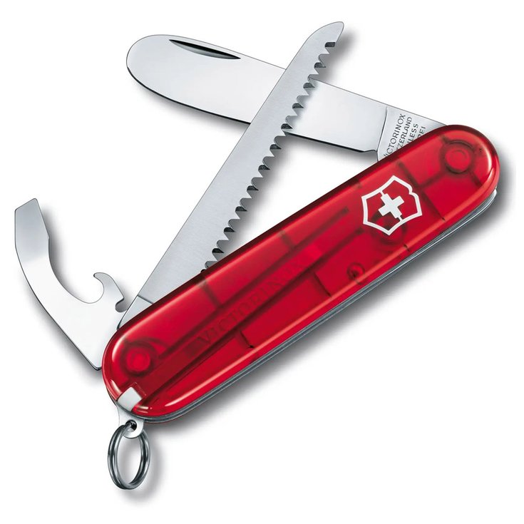 Victorinox Couteaux (couverts) My First Victorinox + Scie Red Translucide Présentation