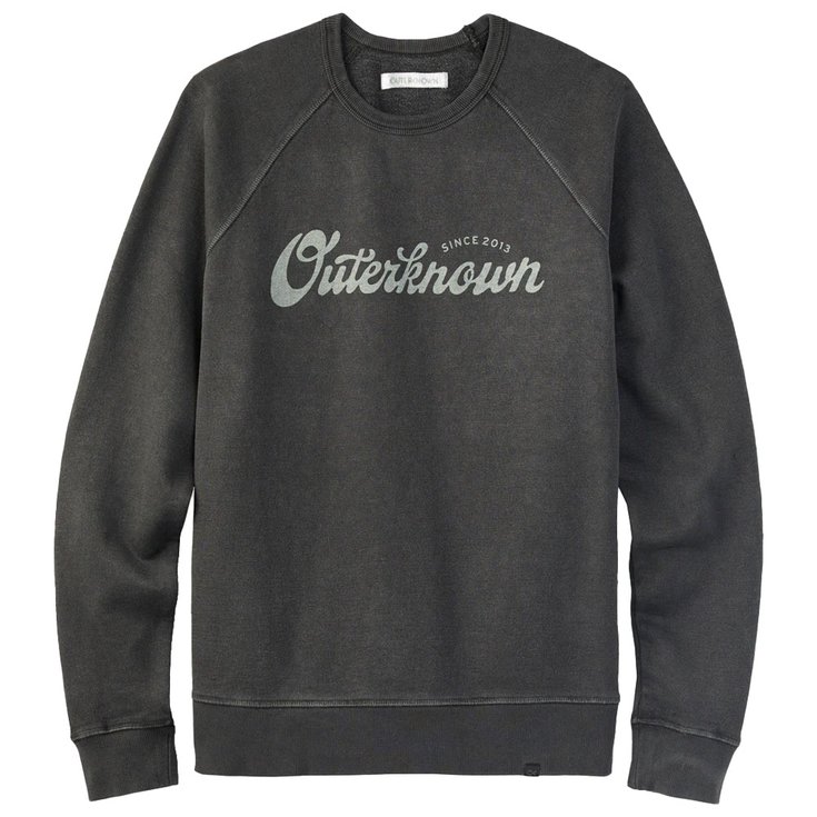 Outerknown Sweat Outerknown Script Crew Faded Black Présentation