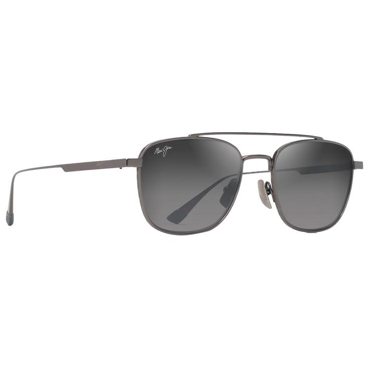 Maui Jim Lunettes de soleil Kahana Shiny Dark Ruthenium Neutral Grey MauiBrilliant Présentation