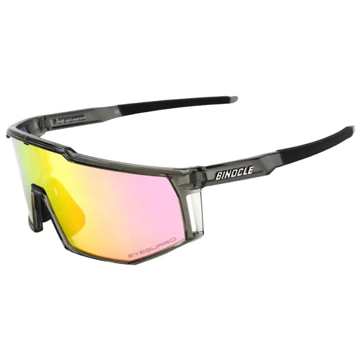 Binocle Eyewear Lunettes de soleil Horizon Shiny Grey Pink Mirror Polarized Présentation