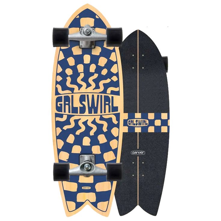 Carver Skateboards Surfskate Cx Raw Grlswirl Swirlcheck Profil