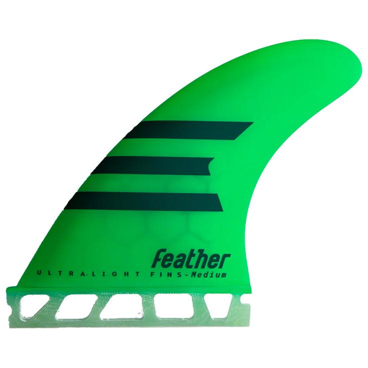 Feather Fins Ailerons Surf Ultralight Dual Tab Green Présentation
