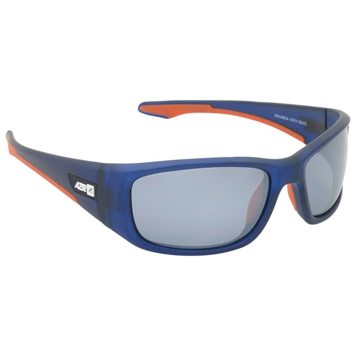 AZR Lunettes de soleil Nouméa Mat Bleu Crystal Gris Miroir Polarized Présentation