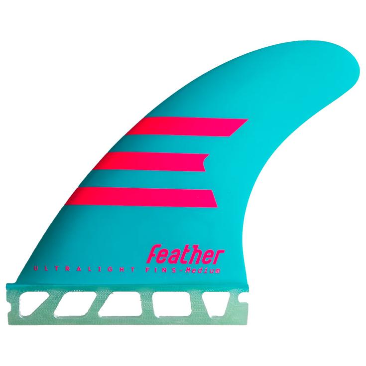 Feather Fins Ailerons Surf Ultralight Dual Tab Light Blue Présentation