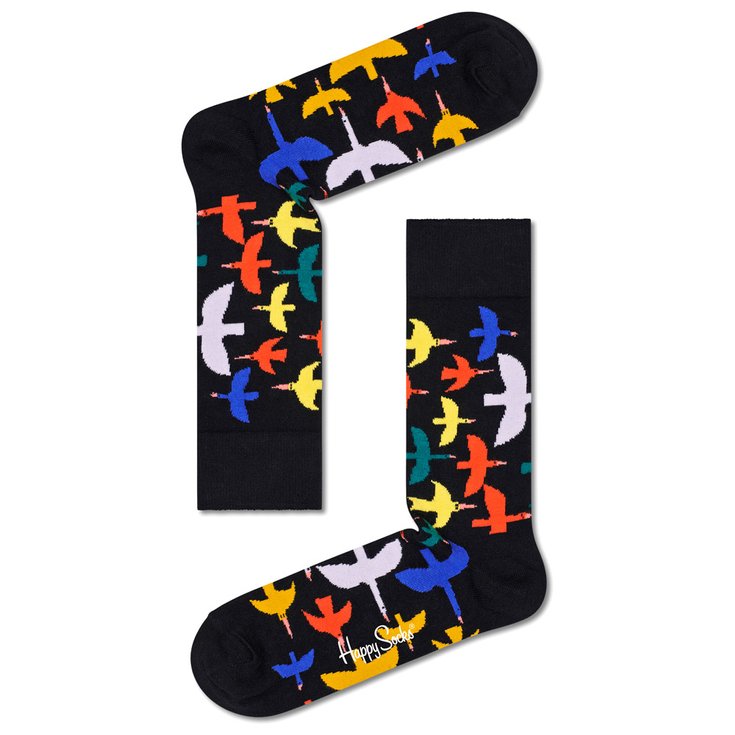 Happy Socks Chaussettes Bird Watch Noir Présentation