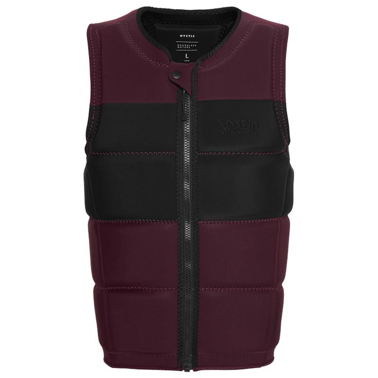 Mystic Impact Vest Peacock Impact Vest Front Zip Wake Oxblood Red Présentation