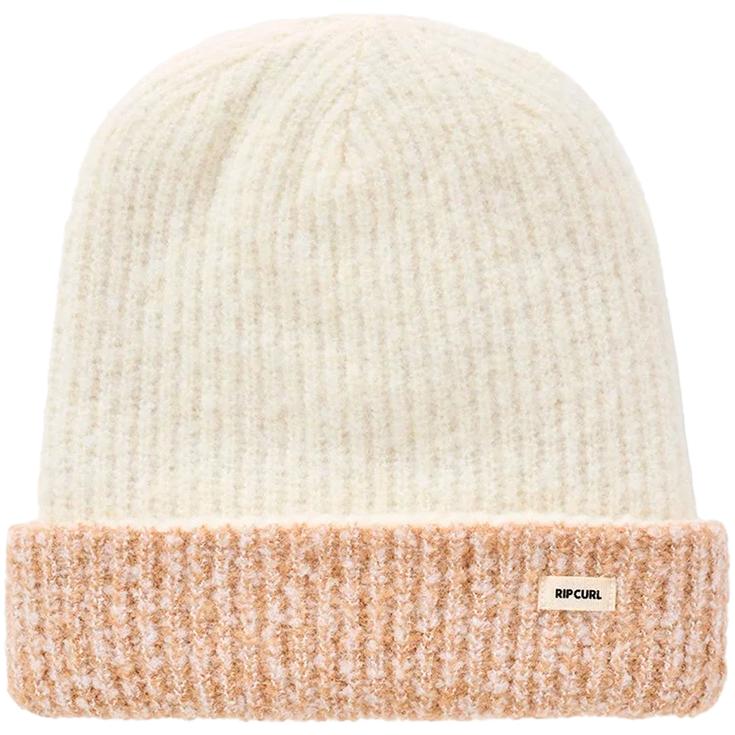 Rip Curl Bonnet 2 Tone Reg Revo Beanie Off White Tan Présentation