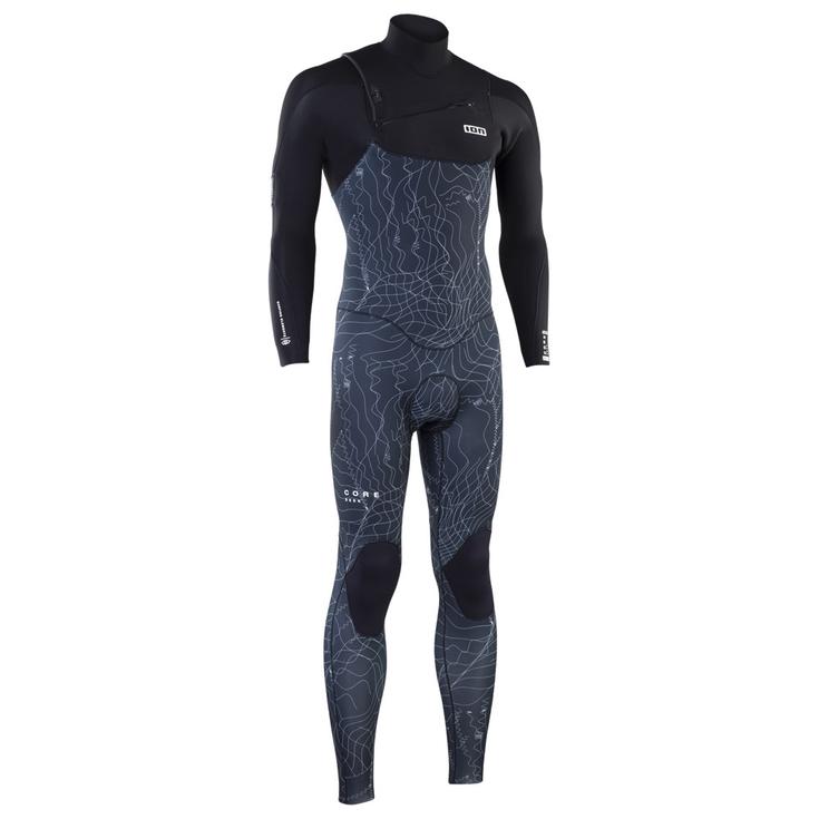 Ion Combinaison Intégrale Seek Core 3/2 Front Zip Distorted Black Présentation