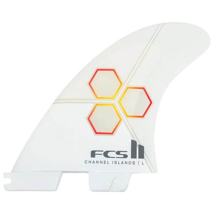 Fcs Ailerons Surf II Ci Pc White/Flame Quad Rear Retail Fins Présentation