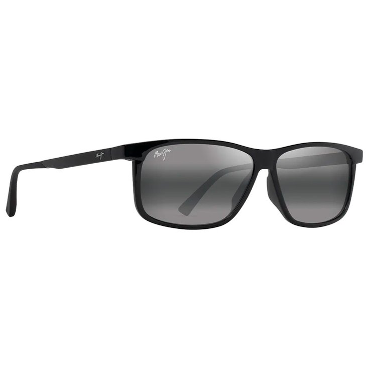 Maui Jim Lunettes de soleil Pulama Noir Brillant Neutral Grey Minéral Superthin Présentation