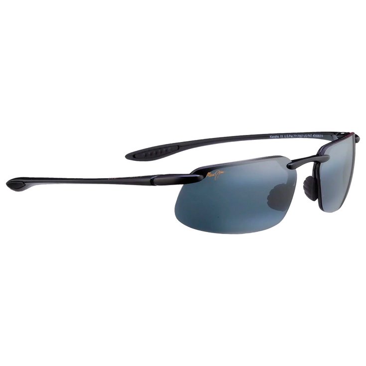 Maui Jim Lunettes de soleil Kanaha Asian Fit Gloss Black Neutral Grey MauiPure Présentation