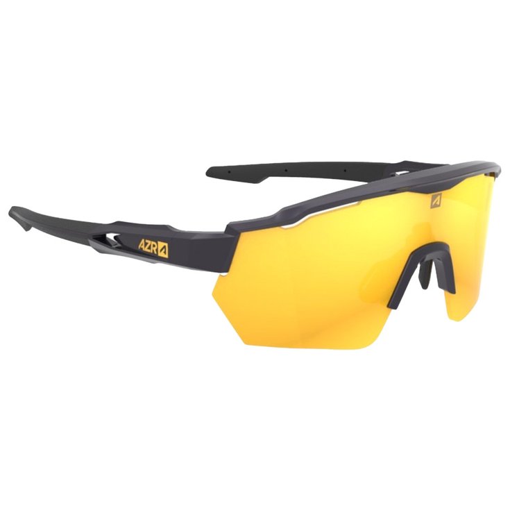 AZR Lunettes de soleil Race Rx Noire Vernie Noire Multicouche Gold Présentation