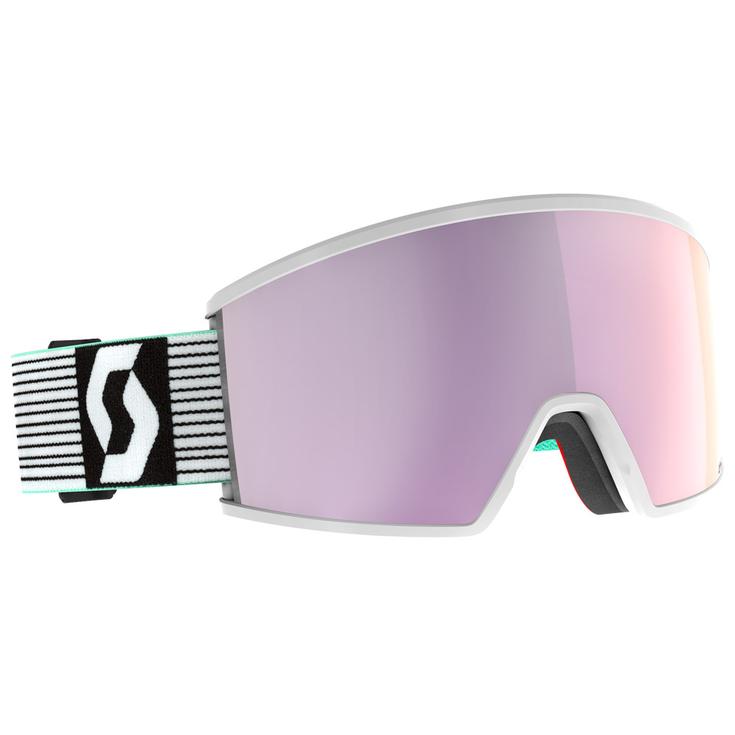 Scott Masque de Ski Ambit White Mint Green Amp Lavender Chrome Présentation