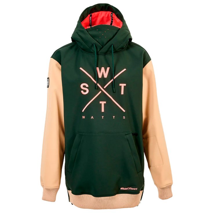 Watts Blouson Ski Orbital Forest Green Beige Présentation