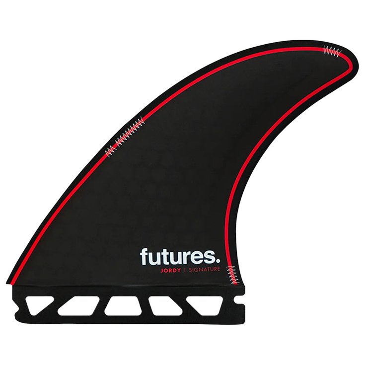 Futures Fins Ailerons Surf Jordy Honeycomb Black/Red Présentation