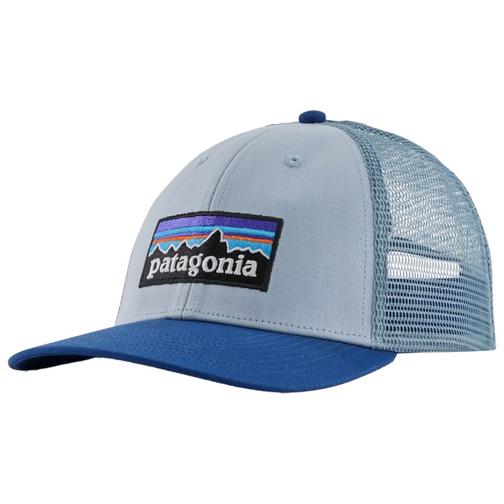 Patagonia Casquettes P-6 Logo LoPro Trucker Hat Steam Blue Présentation