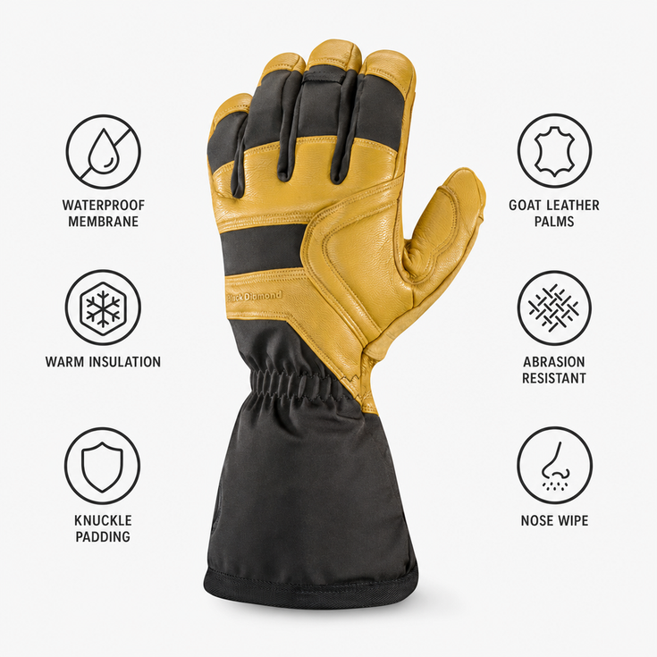 Black Diamond Gant de ski Crew Natural Résumé