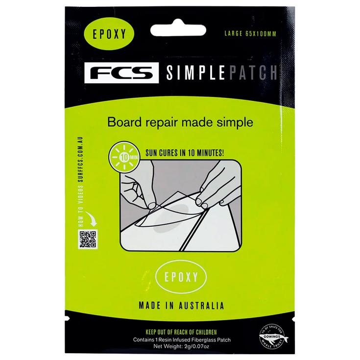 Fcs Kit réparation résine Simple Patch Repair Patch - Epoxy - Regular Size Présentation