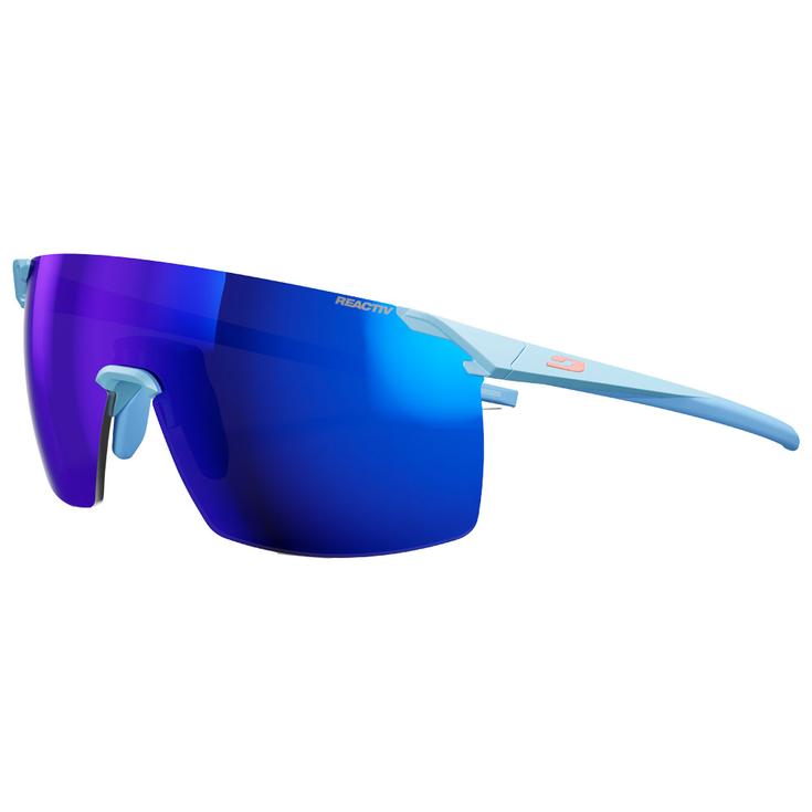 Julbo Lunettes de soleil Faster M Mat Bleu Clair Reactiv 1-3 High Contrast Présentation