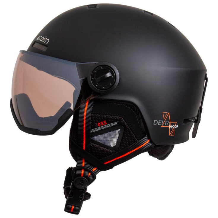 Cairn Casque visière Delta Visor Photochromic Mat Black Bright Red Présentation
