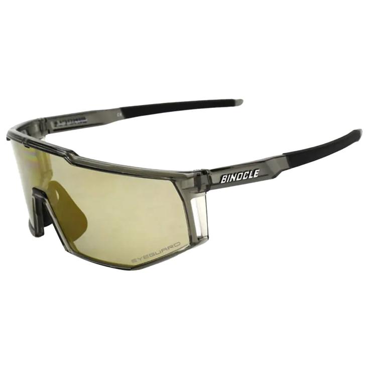 Binocle Eyewear Lunettes de soleil Horizon Shiny Grey Gold Mirror Polarized Présentation
