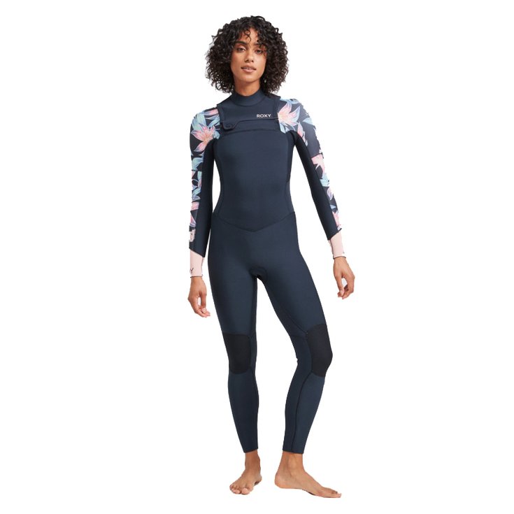 Roxy Combinaison Intégrale Manches Longues Swell Series 4/3 Front Zip - Anthracite Paradise Found 