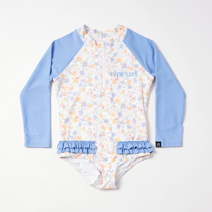 Rip Curl Top Manches Longues Combinaison Lycra Fille Enfant LS Anti UV Profil