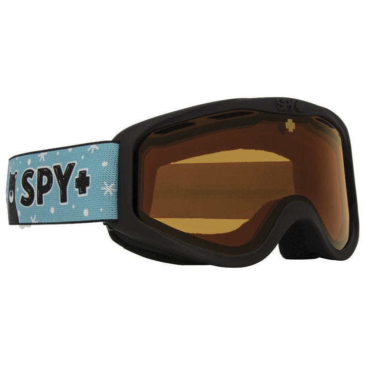 Spy Masque de Ski Cadet Black Widlife Friends HD Low Light Persimmon Présentation
