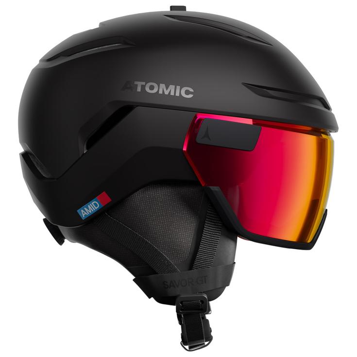 Atomic Casque visière Savor Gt Amid Visor Hd Black Red Hd Présentation