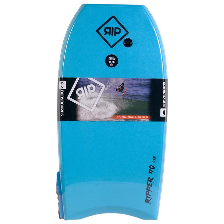 Surf System Board de Bodyboard Eps Rip Ripper + Leash Coil PU Blue Orange Présentation