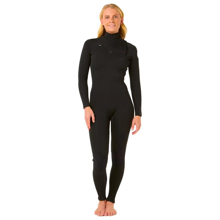 Rip Curl Combinaison Intégrale Womens Dawn Patrol Chest Zip 3/2 Black Présentation