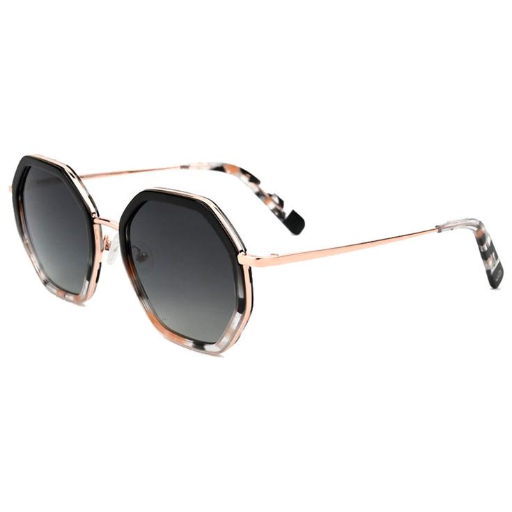 Binocle Eyewear Lunettes de soleil Angela Shiny Gold Tortoise Grey Polarized Présentation