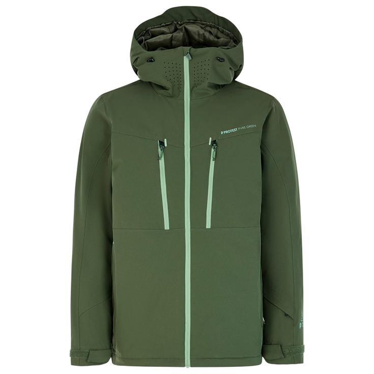 Protest Blouson Ski Prttimothy Snowjacket Thyme Green Présentation