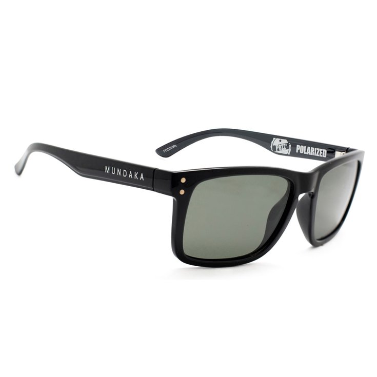 Mundaka Optic Lunettes de soleil Pozz' Polished Black Green Polarized Présentation