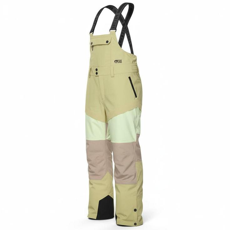Picture Pantalon Ski Elwy Bib Hemp Roebuck Lime Cream Présentation