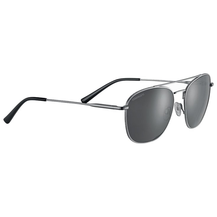 Serengeti Lunettes de soleil Carroll Large Matte Silver Polarized Smoke Présentation
