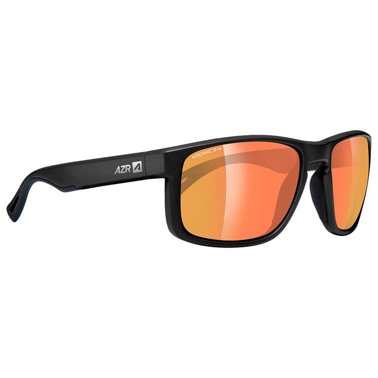 AZR Lunettes de soleil Everest Noire Mat Irisé Rouge Présentation