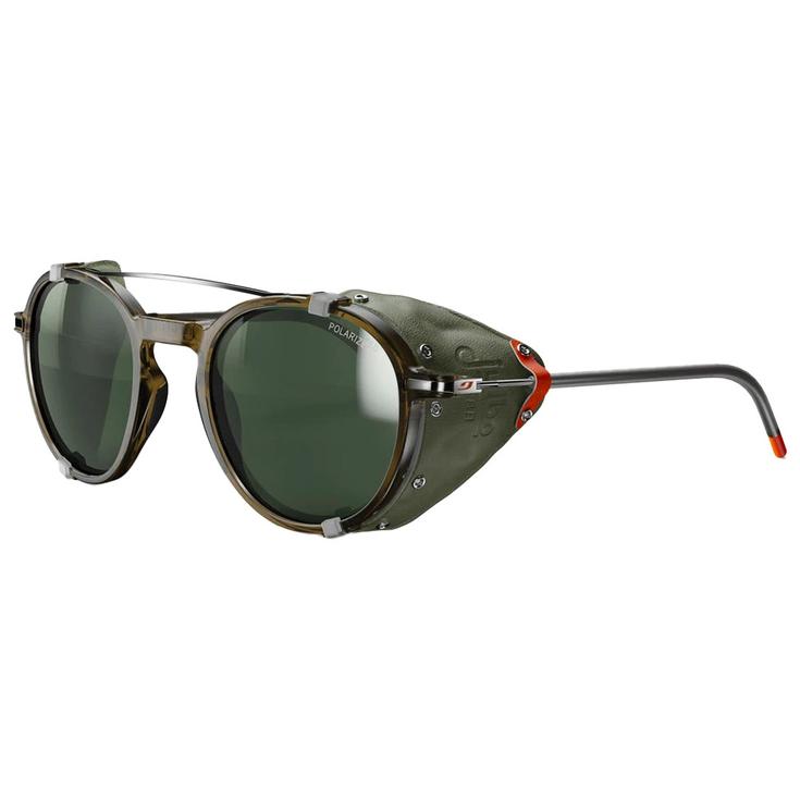 Julbo Lunettes de soleil Legacy Translucide Brillant Marron Kaki Orange Spectron 3 Polarized Présentation