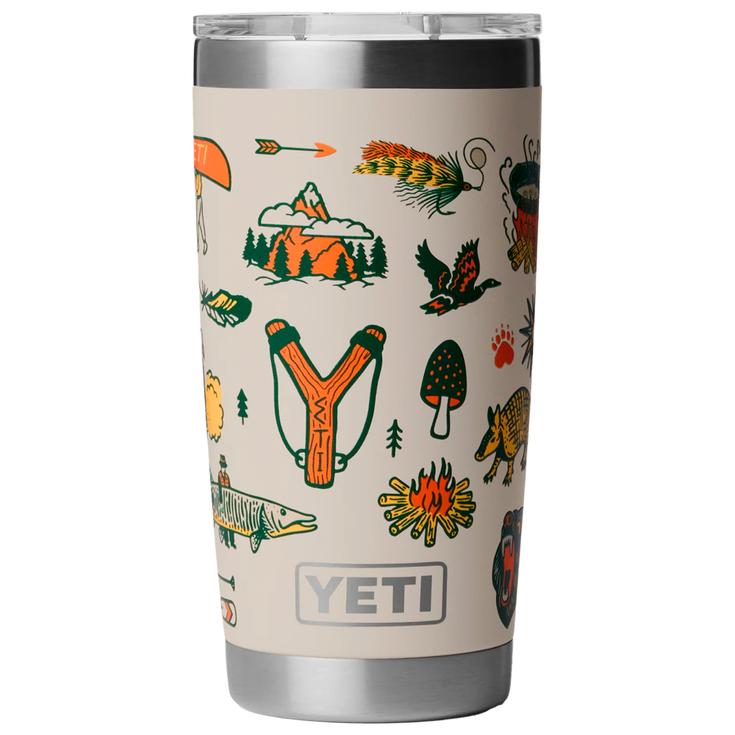 Yeti Mug Rambler 20 Oz (591 ml) Tumbler Cape Summer Camp Présentation