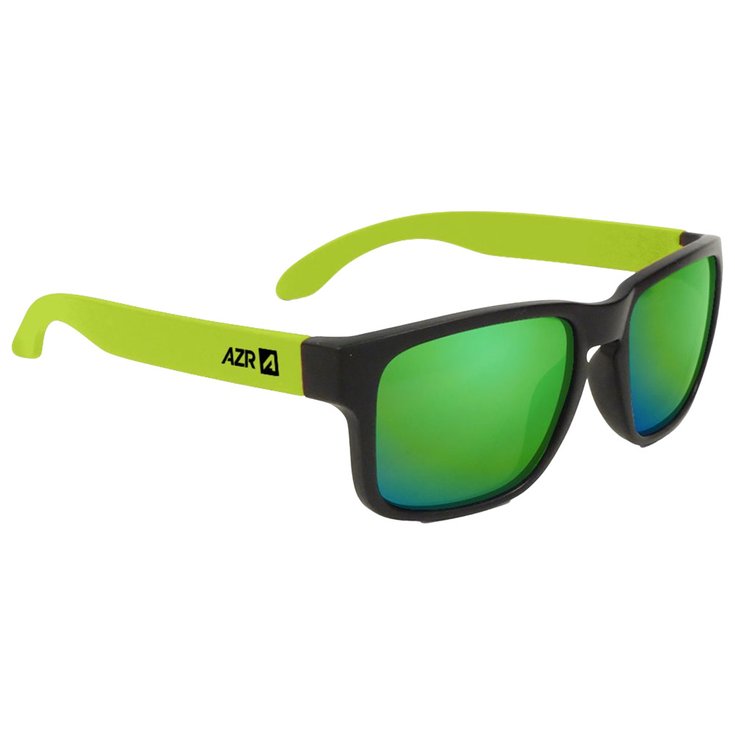 AZR Lunettes de soleil Cool Noire Mate Vert Multicouche Vert Présentation