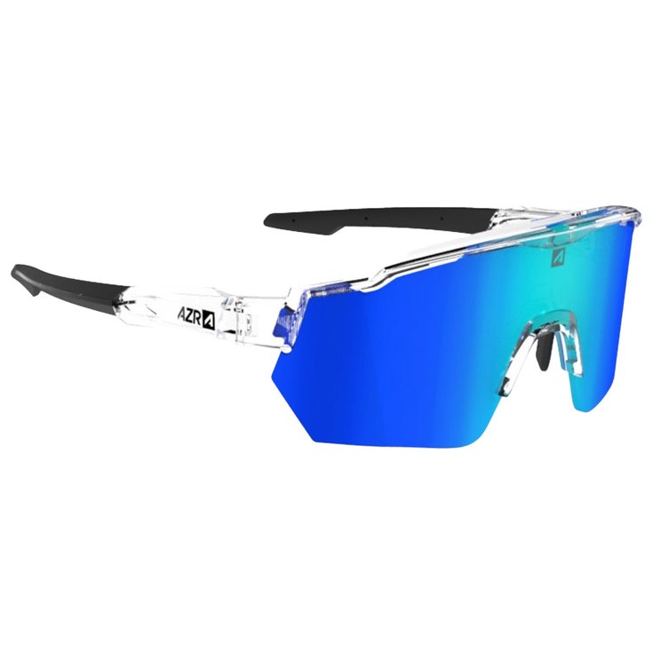AZR Lunettes de soleil Race Rx Crystal Vernie Noire Multicouche Bleu Présentation